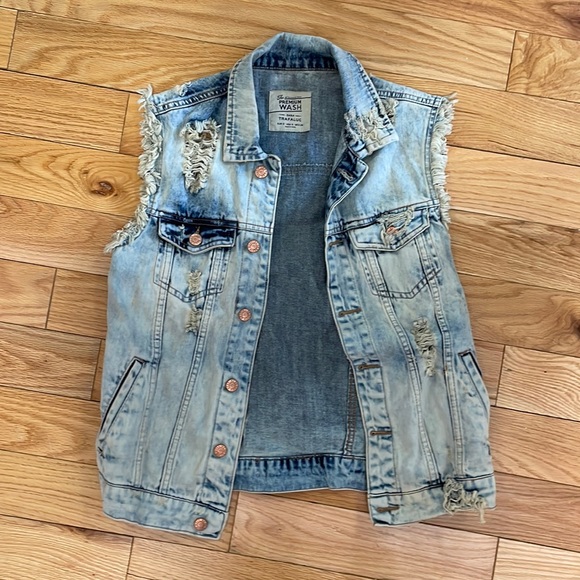 Zara Tops Zara Denim Vest Poshmark